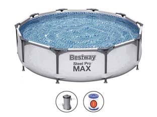 Piscina Steel Pro Max Tonda con Telaio Portante 305 CMX76H. 19,8 4.678 kg l - 2