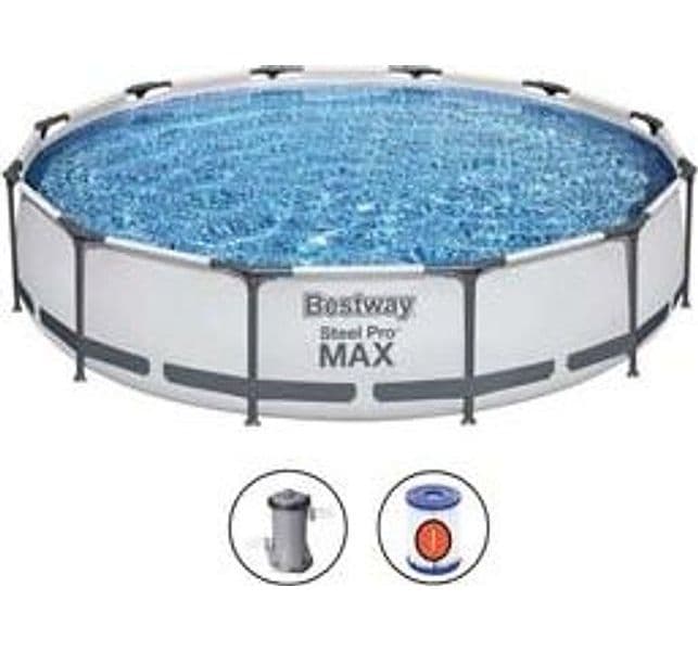 Piscina Steel Pro Max Tonda con Telaio Portante 366 CMX76H. 24,4 6.473 kg l - 2
