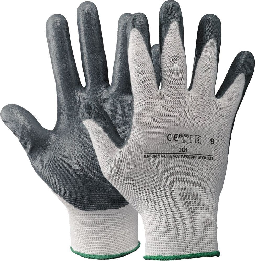 Guanto Nylon Nitrile Schiumato Tg. 8 12 Paia - 2
