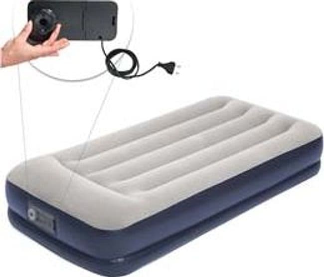 Materasso Gonf. Airbed Tritech Grigio Singolo Pompa El. Integrata 191