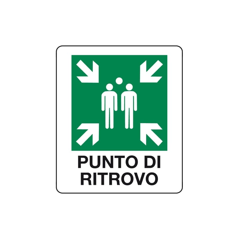 Cartello Punto di Ritrovo 20 x 30 cm 10 Pezzi - 2