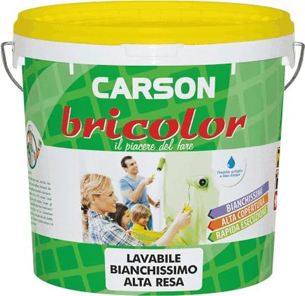 Idropittura Lavabile Bianchissimo Bricolor 14 l Carson - 2