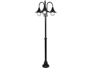 Lampione 3 Luci su Palo Modello Parigi 3X100W IP44 230 Cmh. Nero Syntesy - 2