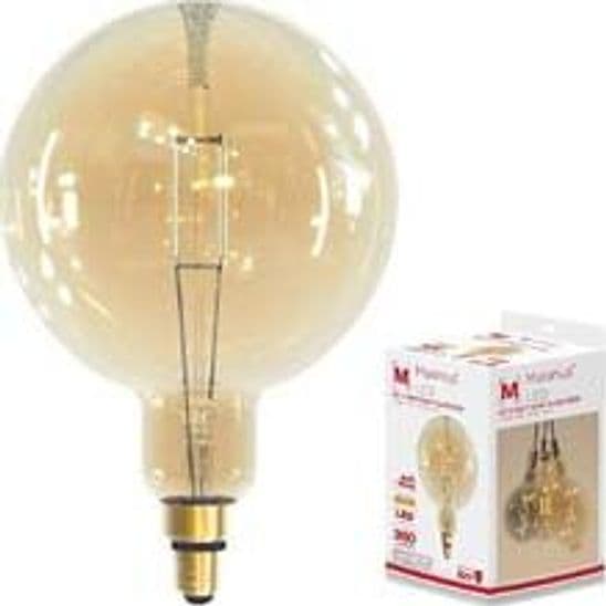 Lampada LED Sfera Vintage E27 4 W 2200 °k Calda 350 Lm 200X305H Maximus - 2