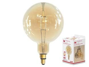 Lampada LED Sfera Vintage E27 4 W 2200 °k Calda 350 Lm 200X305H Maximus - 2