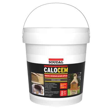 Adesivo Refrattario Calocem Soudal 2,5 kg Grigio Scuro - 3