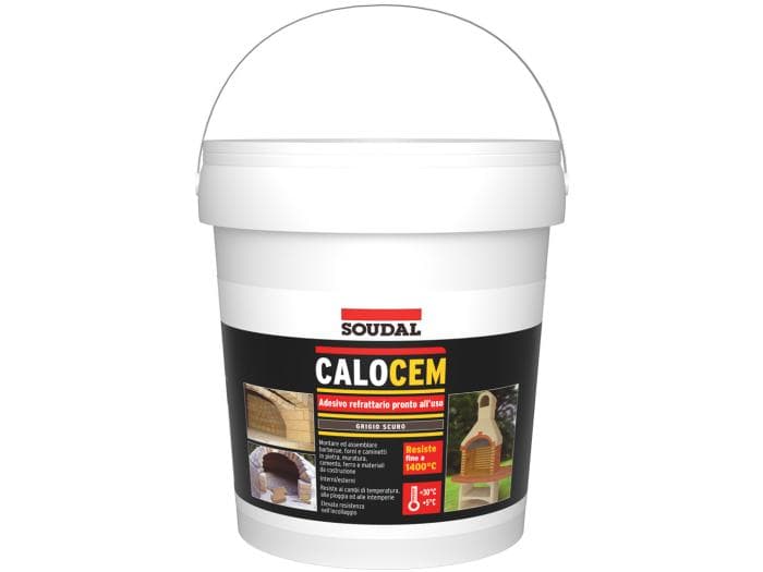Adesivo Refrattario Calocem Soudal 2,5 kg Grigio Scuro - 2