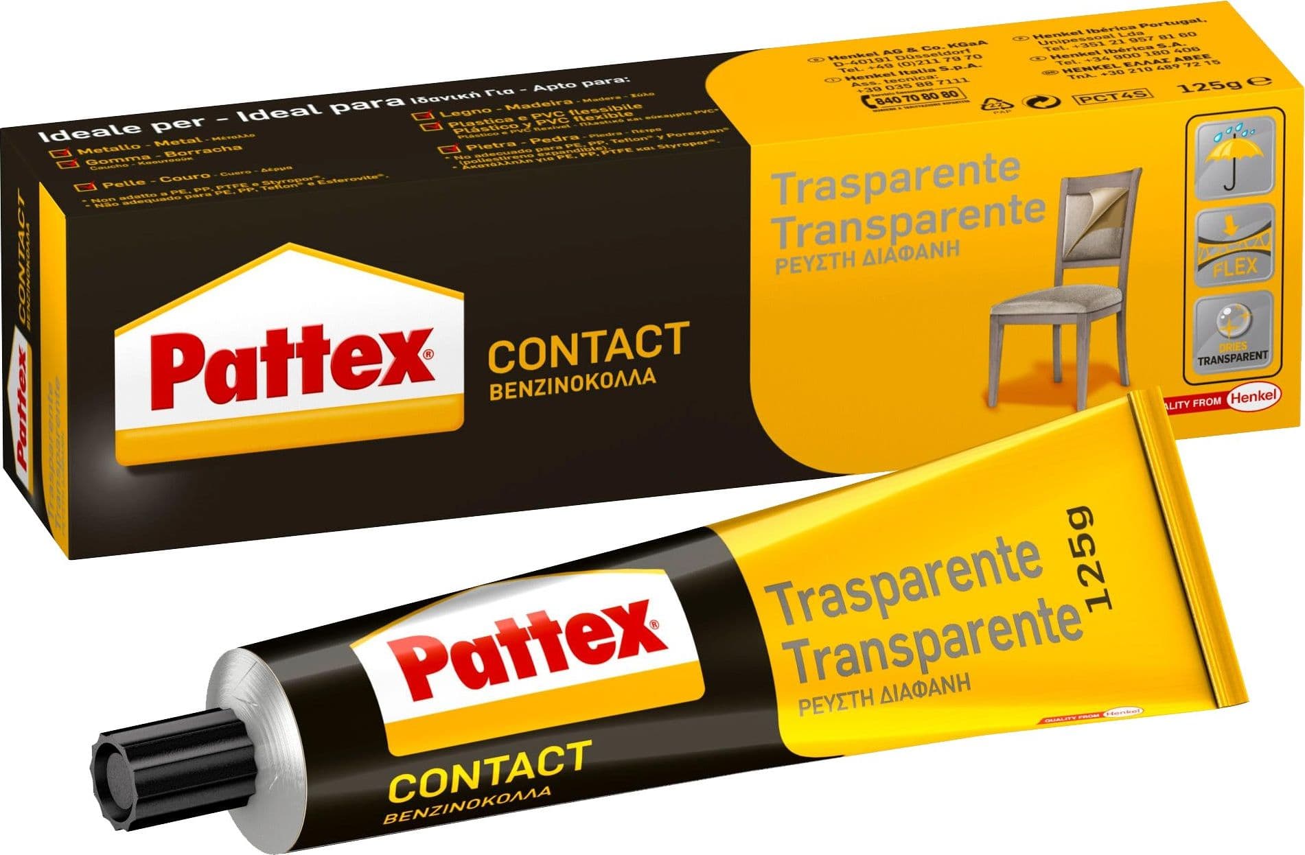 Colla Contact Trasparente 125 Gr Pattex - 2