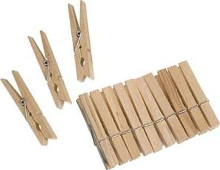 Mollette Biancheria Legno in Confezione da PZ.10 Xtra 12 Blister - 2
