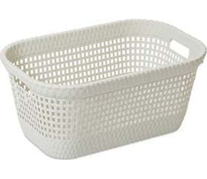 Cesta Portapanni Laundry Basket 45 l Bianco ART.438 60 CMX40X26H 13 Pezzi - 2