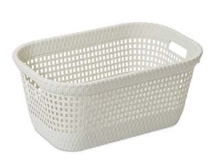 Cesta Portapanni Laundry Basket 45 l Bianco ART.438 60 CMX40X26H 13 Pezzi - 2