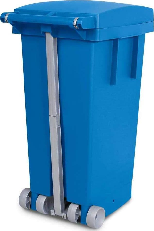 Bidone Bigtata con Ruote e Pedale 80 l 39 CMX50X81H. Blu Ics - 3