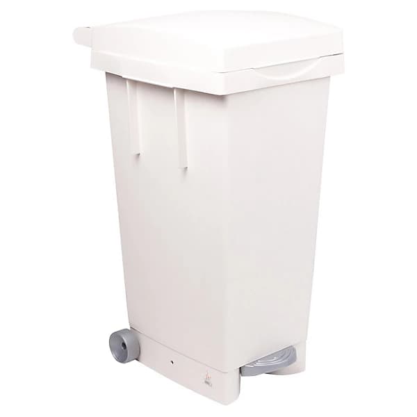 Bidone Bigtata con Ruote e Pedale 80 l 39 CMX50X81H. Bianco Ics - 4