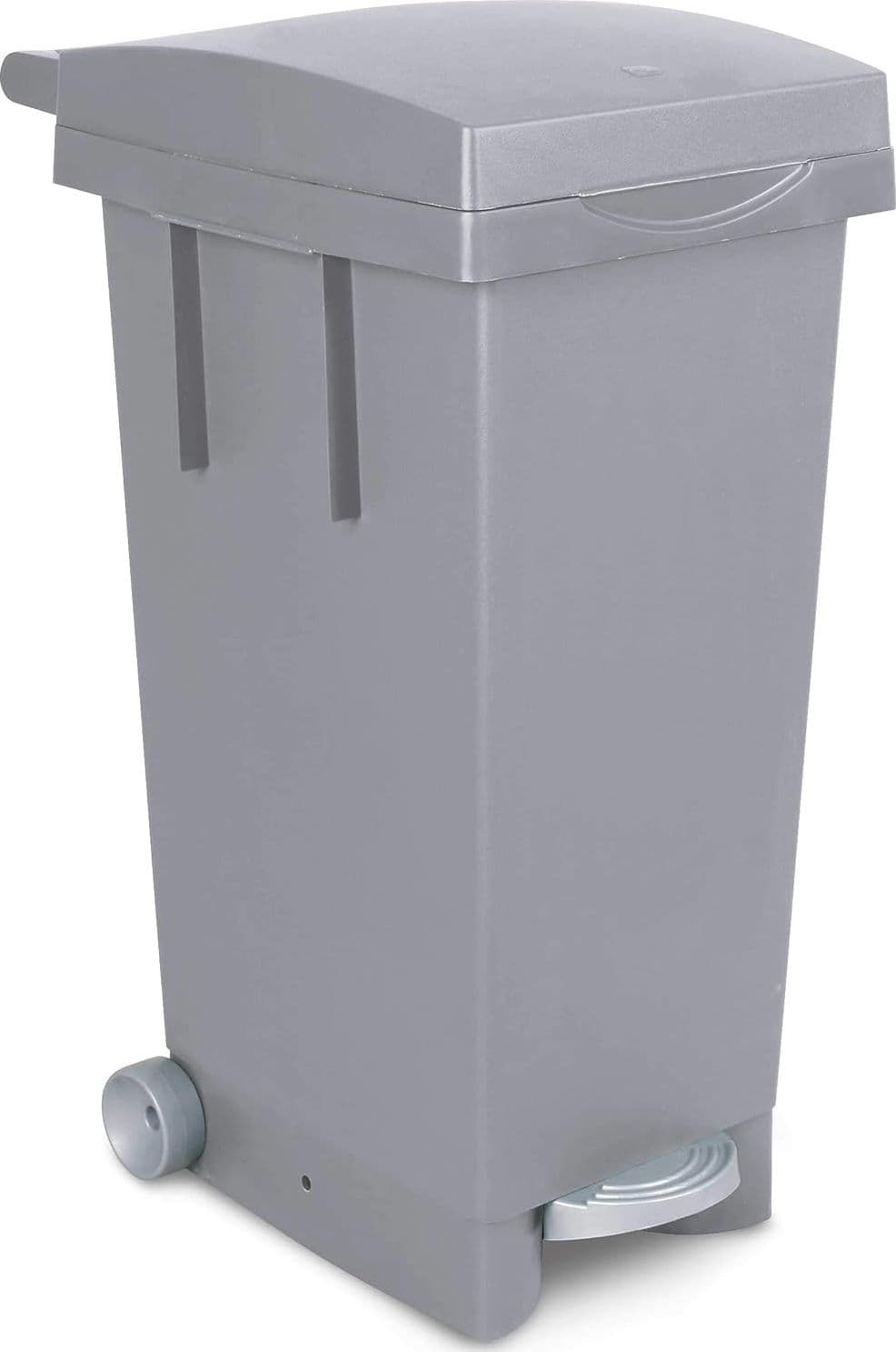 Bidone Bigtata con Ruote e Pedale 80 l 39 CMX50X81H. Grigio Ics - 4