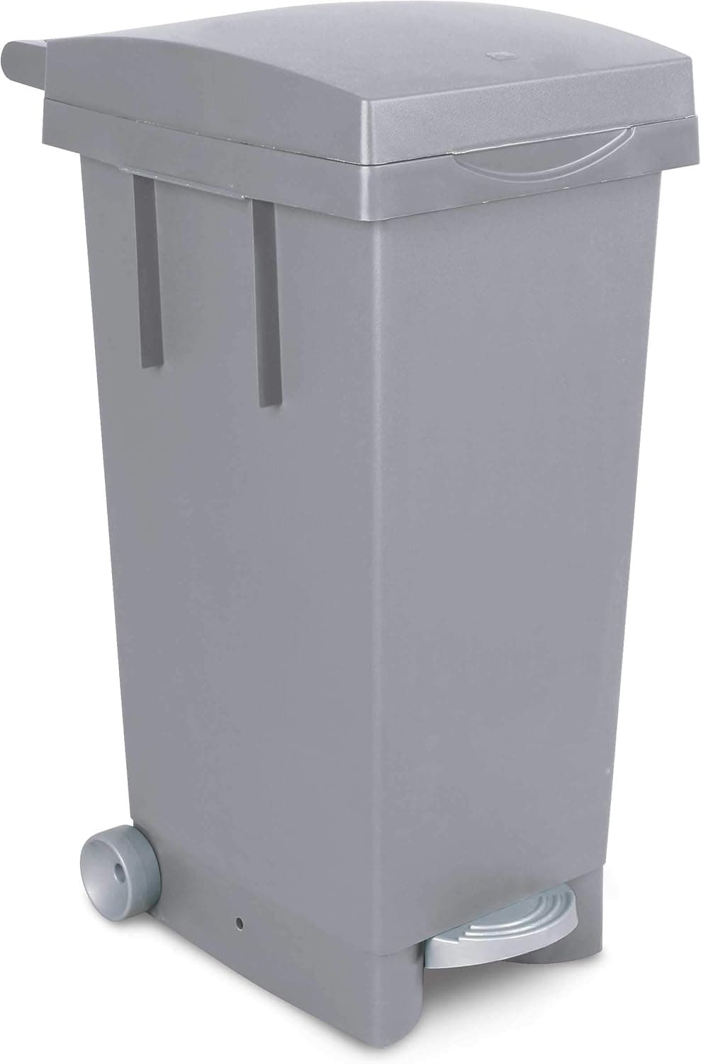 Bidone Bigtata con Ruote e Pedale 80 l 39 CMX50X81H. Grigio Ics - 4