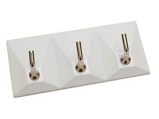 Ganci Adesivi in Plastica Bianchi 3 Posti 90 MMX40H 40 Pezzi - 2