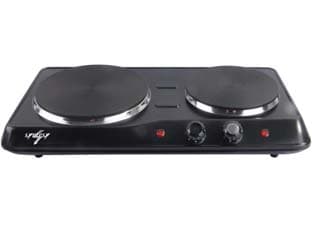 Fornello Elettrico 2 Piastre 2500 W 1000+1500W Piastre Ghisa Ø 155 mm e 185 - 2
