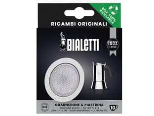 Set Guarnizioni PZ.1 + 1 Filtro per Caffettiera Acciaio 1 e 2 6 Blister - 2