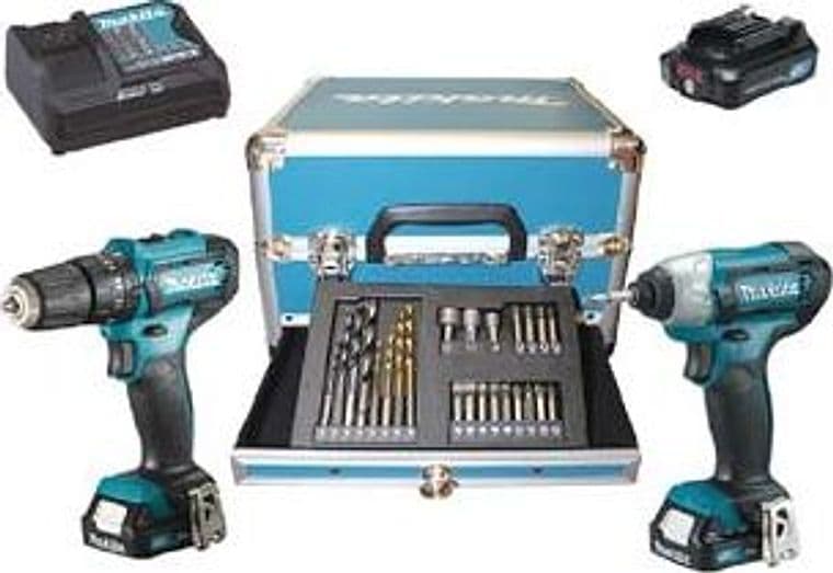 Kit Trapano HP333D+TRAPANO TD110D 3 Batt. Litio 12 V 2AH (CLX228SAX2) - 2