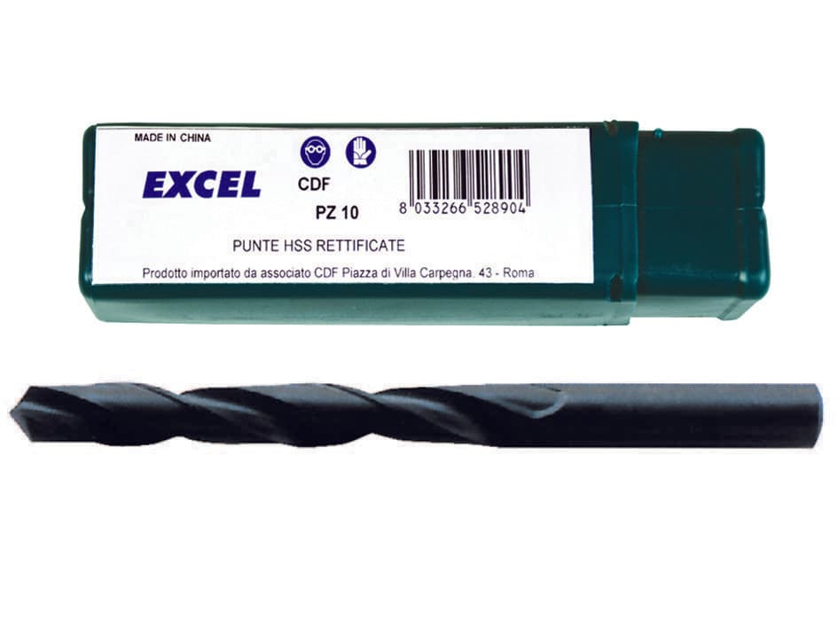 Punte HSS Rettificate Normali Ø 5 mm Excel 10 Pezzi - 2