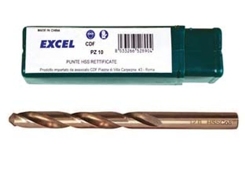 Punte HSS Rettificate Cobalto Ø 7,5 mm Excel 10 Pezzi - 2