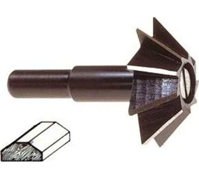 Fresa Conica 45 ° Ø 35 mm Codolo 8 mm per Il Legno Pg 365 Pg - 2