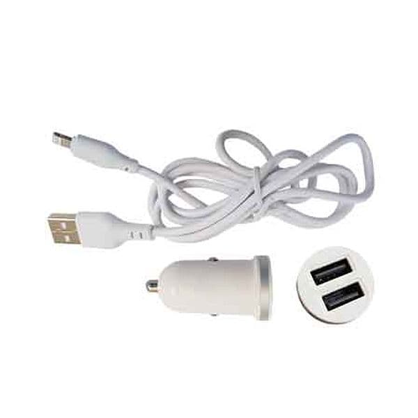 Caricatore USB da Auto con Cavo di Ricarica Attacco Type C 2 USB 100 cm - 3