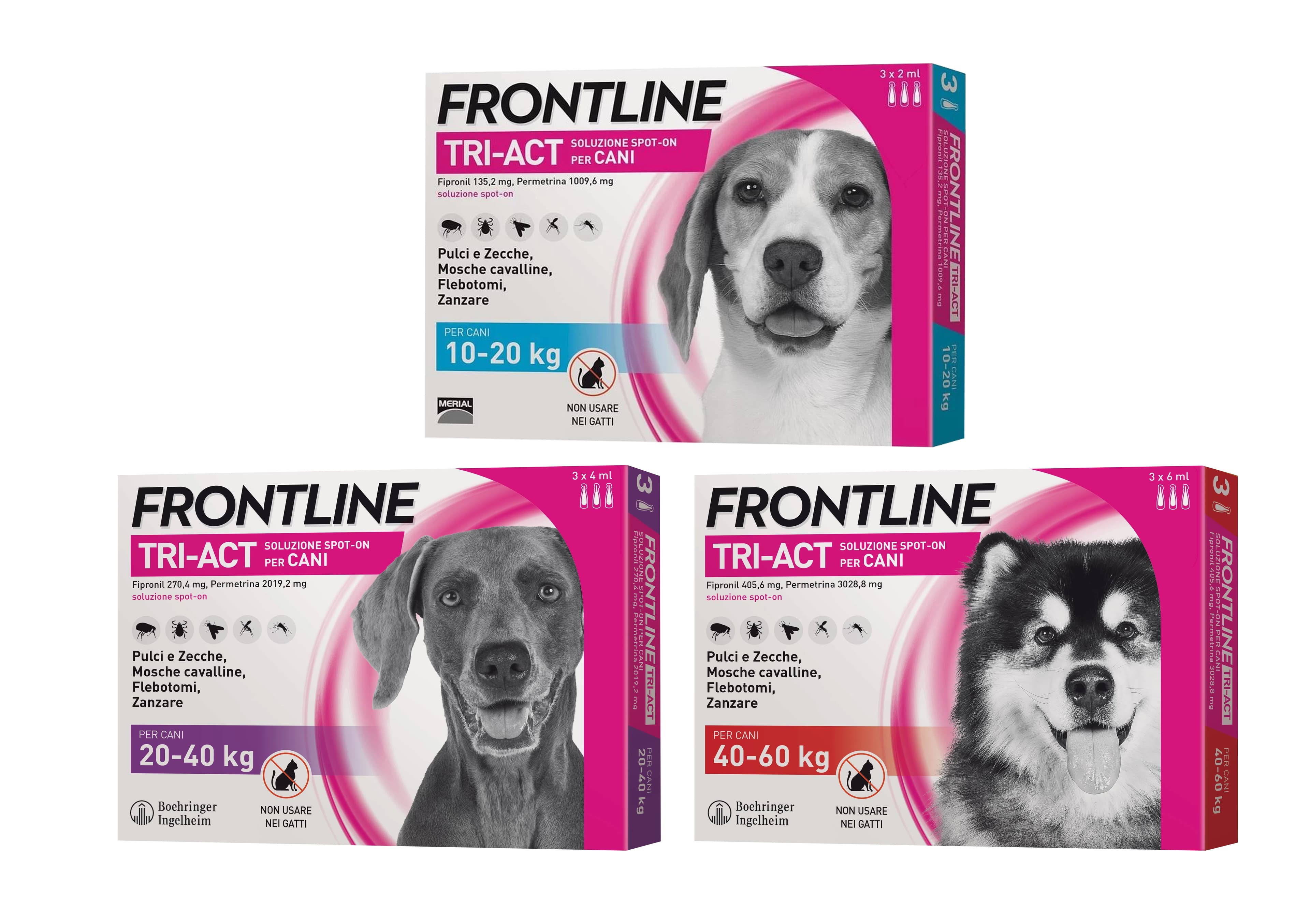 ANTIPARASSITARIO 'TRI-ACT' FRONTLINE cani 40/60 kg - 3 pipette - FRONTLINE - 2