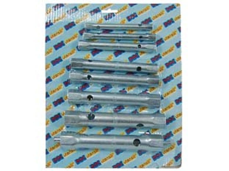 Chiavi a Tubo Doppie in Serie 8 Pezzi 6 mm 7 8 9 10 11 12 13 14 2 Blister - 2