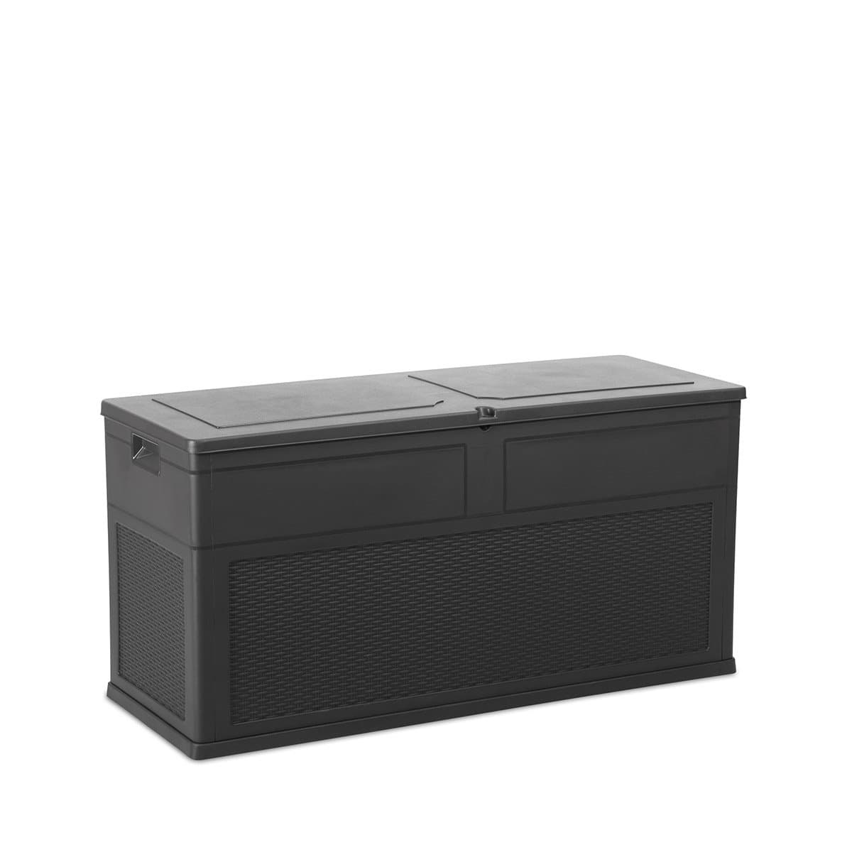 Baule Multiuso Toscana 320 Litri per Interno in Resina Effetto Rattan - 4