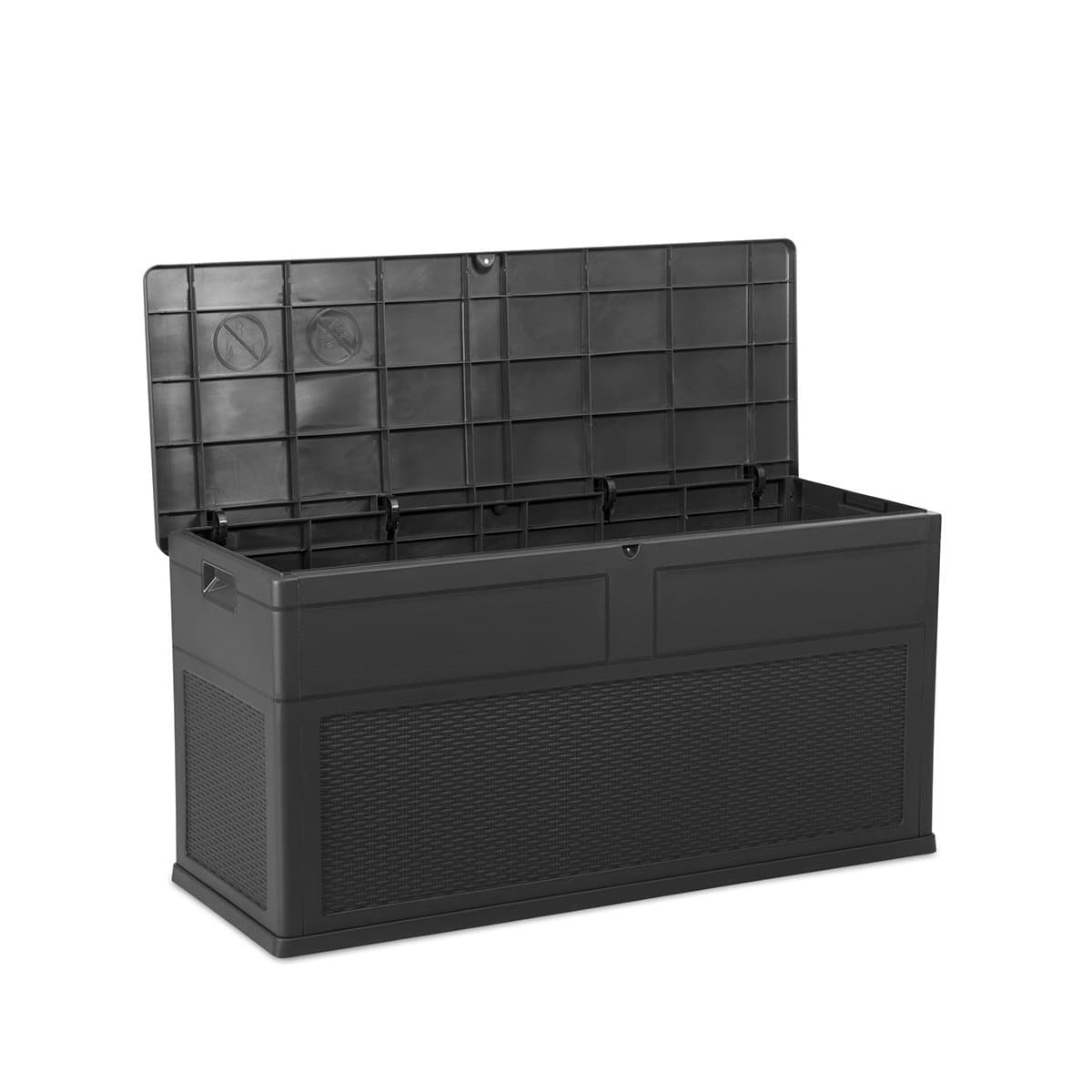 Baule Multiuso Toscana 320 Litri per Interno in Resina Effetto Rattan - 2