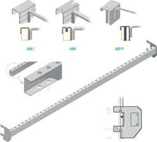 Barra Universale Cromata con Fori Passanti Interasse 25 1000 mm L. 50 mm P - 2