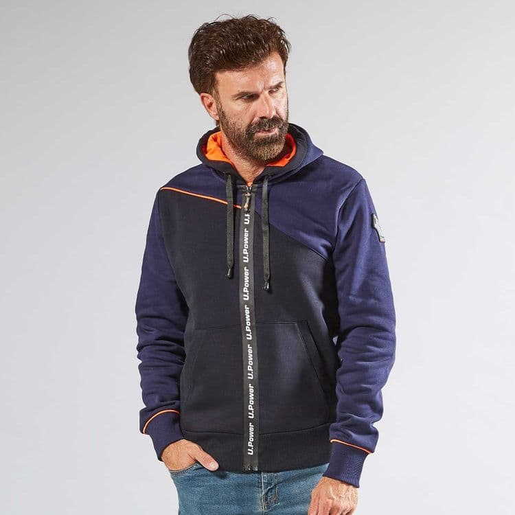 Felpa Da Lavoro U Power Jupiter Full Zip Deep Blue Tg XL - 3