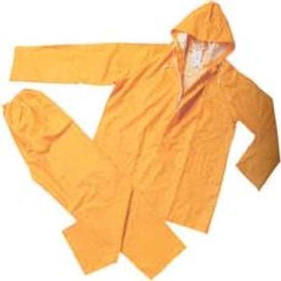 Impermeabile Giacca Pantalone in PVC Bispalmato Plp Giallo Tg. m Excel - 2
