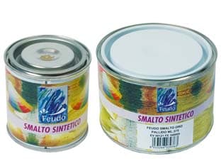 Smalto Sintetico Alluminio (lack Porpora) 125 ml Alluminio Feudo 6 Pezzi - 2