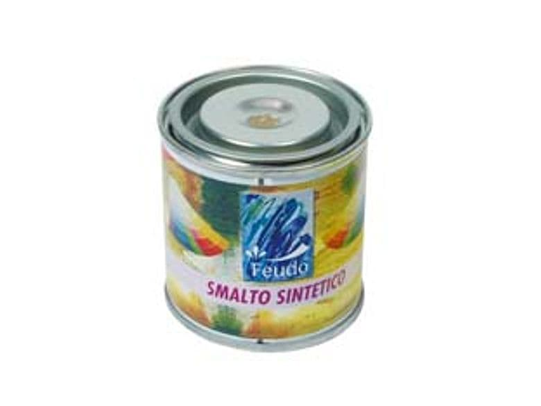 Smalto Sintetico Lucido 125 ml (lack 82) 125 ml Nero RAL 9011 Feudo 6 Pezzi - 2