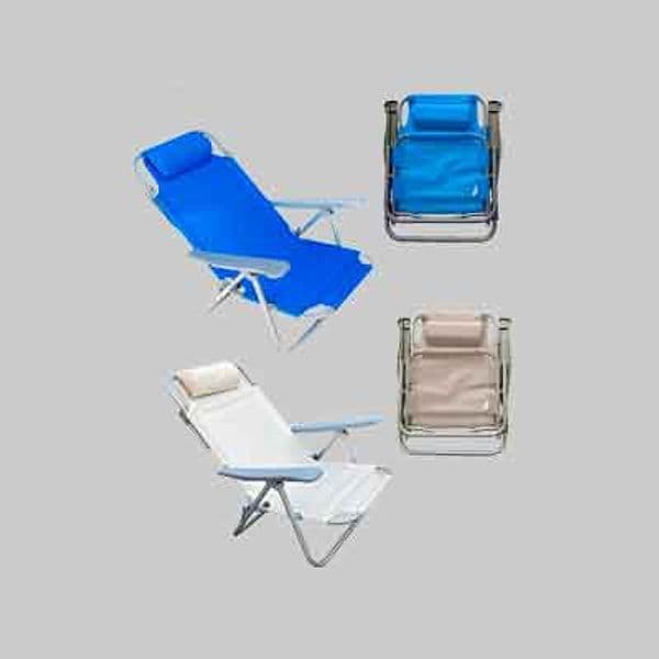 Spiaggina Richiudibile con Braccioli 42 x 48 x 61 x 22 x 81 cm Col Crema - 2