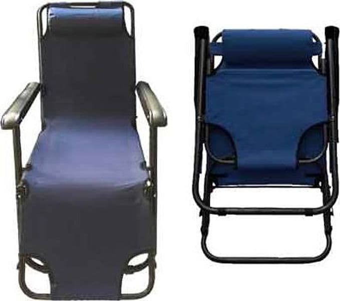 Sdraio Richiudibile con Braccioli Cm 153 x 60 x 80H Col Blu – Autres