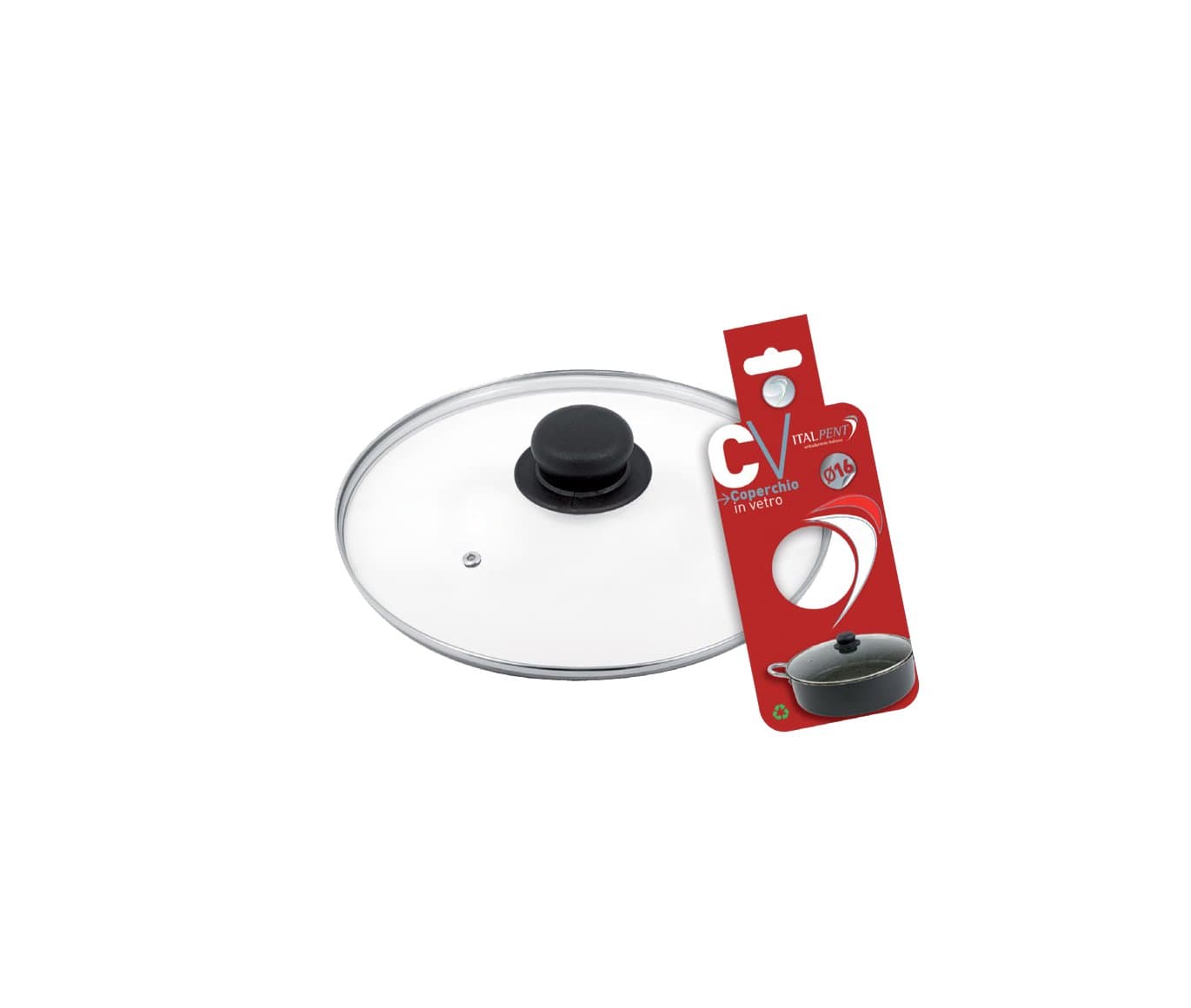 Coperchio in Vetro con Pomolo Ø 16 cm Pentalux - 2