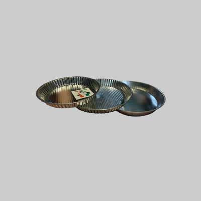 Tris Teglie in Banda Stagnata per Crostata Ø 24 Made in Italy 28 32 3 Pezzi - 2