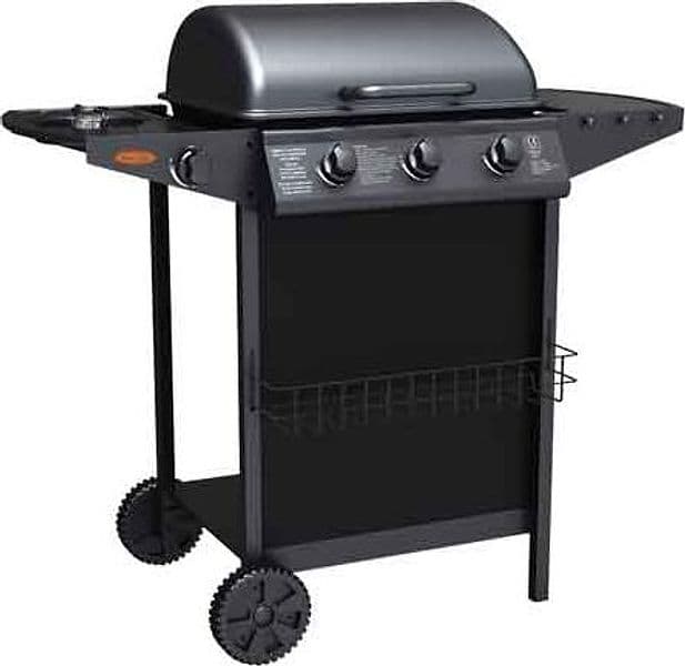Barbecue a Gas Tre Fuochi Ideal Star con Fornellone Cm 104 x 55,4 x 97,7H - 4