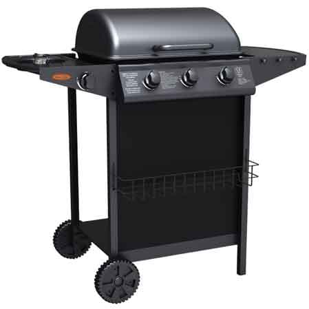 Barbecue a Gas Tre Fuochi Ideal Star con Fornellone Cm 104 x 55,4 x 97,7H - 4