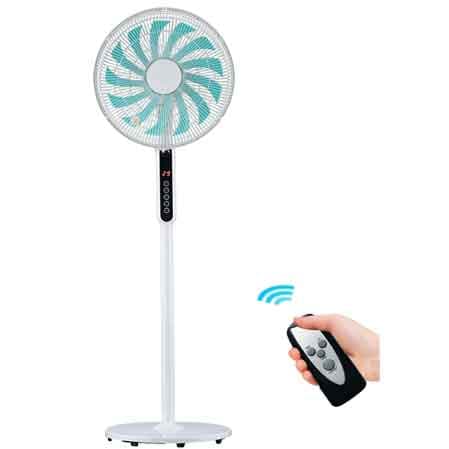 VENTILATORE A PIANTANA CON TELECOMANDO E TIMER Ø 40 cm - 13 pale - 3