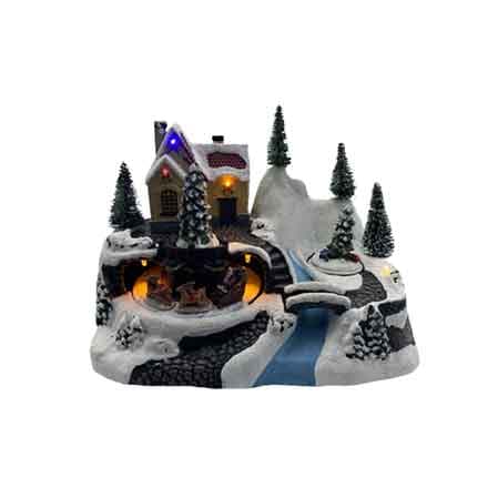 Giostrina di Natale con Alberi Cm 24 x 15,7 x 17H - 2