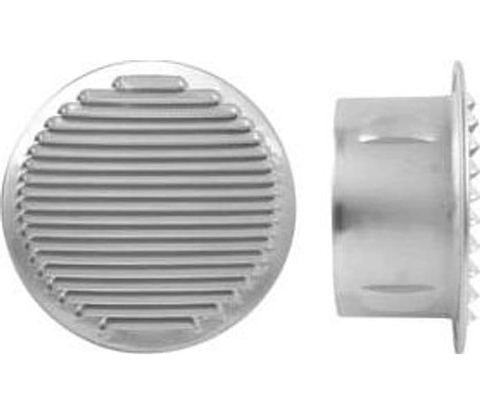 Griglia Aerazione Tonda Fissa in Alluminio Ø 80 mm 5 Pezzi - 2