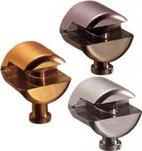 Mensole a Morsetto Fresata 20 MMX20H. Ottone Lucido 5 Pezzi - 2