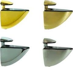 Mensola a Morsetto Sole 75 MMX55H. Apertura Max 30 mm Oro Lucido 2 Pezzi