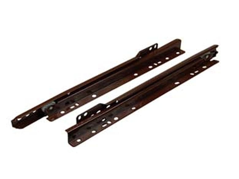 Guide Scorrevoli per Cassetti con Rulli Teflon Marroni 25 cm (ART.4001 26 - 2