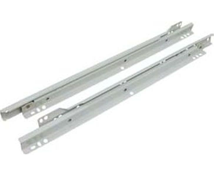 Guide Scorrevoli per Cassetto in Acciaio Verniciato Bianco 35 cm 5 Coppia - 2