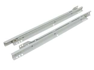 Guide Scorrevoli per Cassetto in Acciaio Verniciato Bianco 35 cm 5 Coppia - 2
